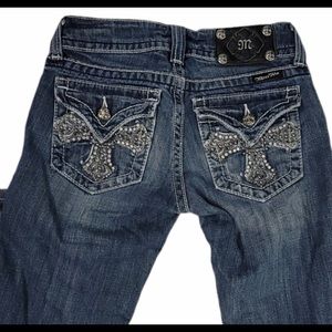 Miss Me Boot Cut Rhinestone Cross Jeans 25/32